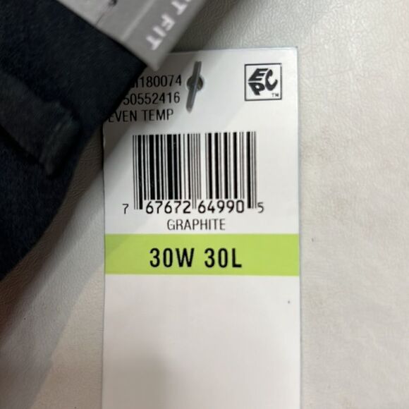 Van Heusen Traveler Grayn30 X 30 Straight Fit Flat Front Mens Dress Slack Pant - Picture 6 of 6